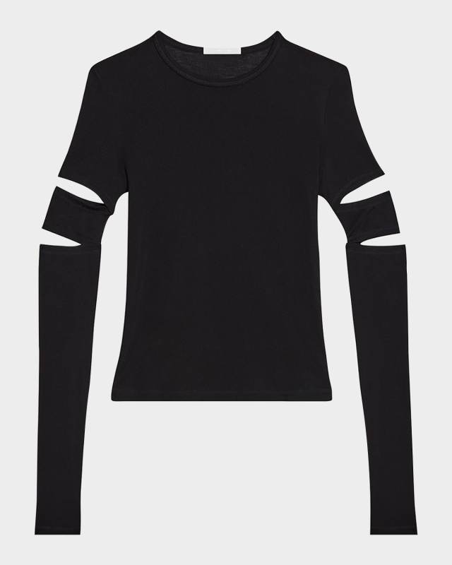 Long-Sleeve Slash Top